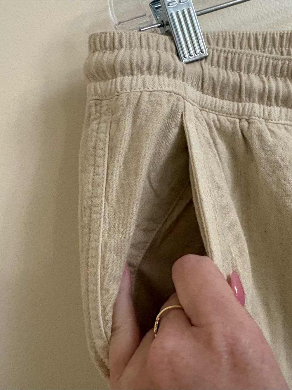 Marine Layer Saturday Beach Pants Men XL Natural Beige coastal soft cotton light - Picture 9 of 12